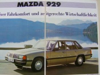 Mazda 929 Limousine Coupè September 1983 Prospekt/Poster