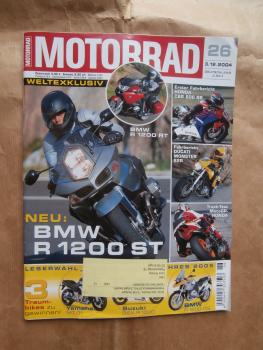 Motorrad 26/2004 Honda RC 211V,Honda CBR 600RR,Ducati Monster S2R,KMS-KTM LC8 Supermoto,BMW R80/7