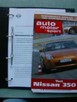 Nissan 350Z Coupe Pressemappe 2003 Vorstellung