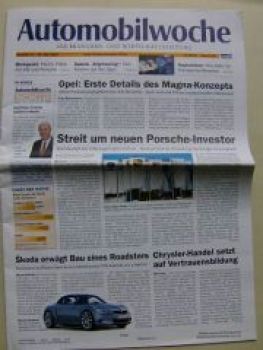 Automobilwoche Ausgabe 11,18.5.09 Opel Porsche VW