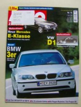 Auto Zeitung 15/2001 E46 Facelift,Maverick V6 Limited,S80