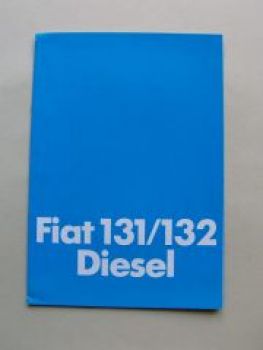 Fiat 131/132 Diesel Prospekt Februar 1980 Rarität