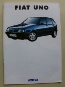 Fiat Uno Prospekt September 1992 +Turbo i.e.Racing