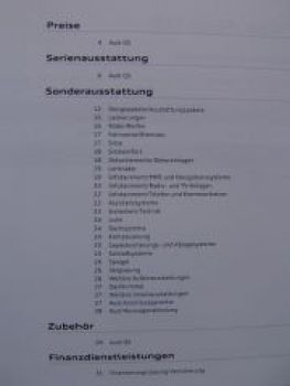 Audi Preisliste Q5 April 2010 NEU