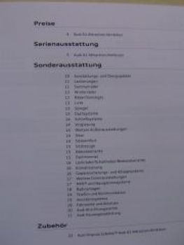 Audi Preisliste A1 Mai 2010 NEU Attraction Ambition