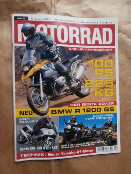 Motorrad 3/2004 BMW R 1200 GS,Vergleich: BMW R 1150R vs. Honda CB1300 vs. Suzuki GSX 1400