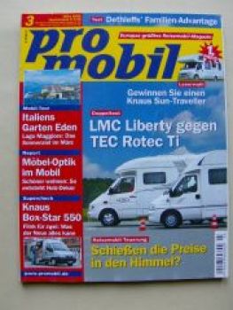 pro mobil 3/2004 LMC Liberty gegen TEC Rotec TI,Knaus Box-Star 5