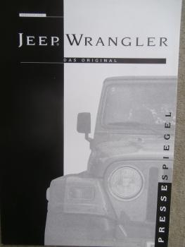 Jeep Wrangler Das Original Pressespiegel 1997 Prospekt