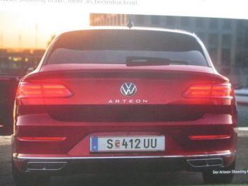 VW Arteon Shooting Brake Typ 3H Broschüre TSI 140kw 235kw 160kw+TDI 110kw 147kw+4Motion August 2022