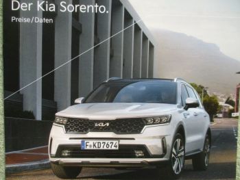 Kia Sorento Preise/Daten 2.2CRDI +hybrid 1.6T-gDI +Plug-in Hybrid 142kw 169kw 195kw November 2022