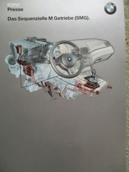 BMW Presse Das Sequenzielle M Getriebe SMG M3 E46 Coupé +Fotos April 2001