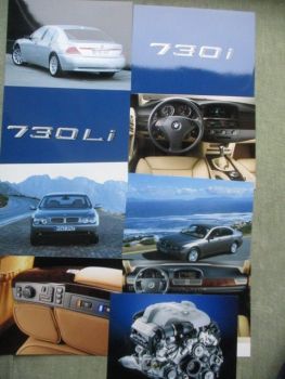 BMW 730i 735i 745i E65 730Li E66 Pressefotos ca. 17x24cm Format