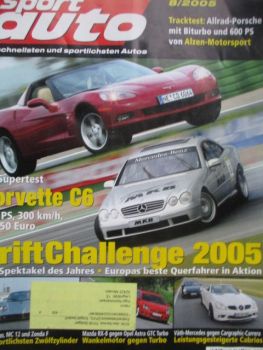 sport auto 8/2005 Covette C06,Murcielago vs. Maserati MC12 vs. Pagani Zonda F,Nissan 350Z 356h Anniversary Edition,