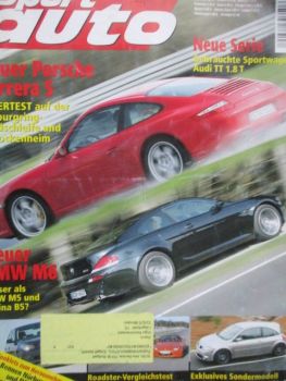 sport auto 5/2005 BMW M6 E63 Coupé,Z4 3.0i E85 vs. Boxster vs. Honda S2000,911 Carrera S (997),Alpina B5 E60,M3 E46