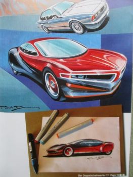 Der Doppelscheinwerfer Nr.77 vor 50 Jahren läuft der 5er E12 vom Band,Studien Bracq,