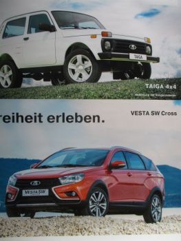 Lada Taiga 4x4 +Vesta Poster Großformat
