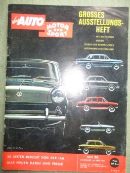 Auto Motor & Sport IAA Frankfurt Messe Ausstellungsheft 1961
