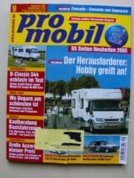 pro mobil 9/2004 Hymer B-Classic 544,VW California T5