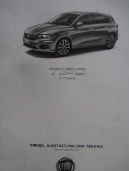 Fiat Tipo (Typ 356) 5-Türer Preisliste 1.9.2018
