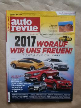 auto revue 1/2017 Mercedes Benz E250 T Modell BR213,Audi S5 Coupé 3.0TFSI, Scénic Energy dCi130,3008 1.6 BlueHDi 120 ETA6,