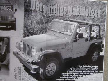 Jeep Wrangler Das Original Pressespiegel 1997 Prospekt