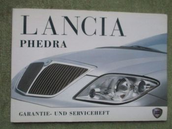 Lancia Phedra Garantie-& Serviceheft 8/2002
