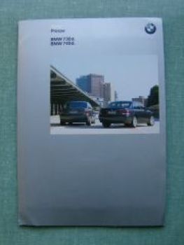 BMW Pressmappe 7er Limousine E65 730d 740d 2002 Vorstellung