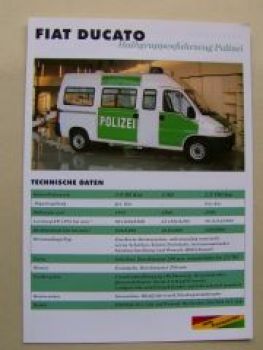 Fiat Ducato Polizei Prospekt NEU