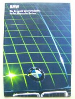 BMW die Dynamik des Fortschritts März 1986 E30 E28 E23 E24