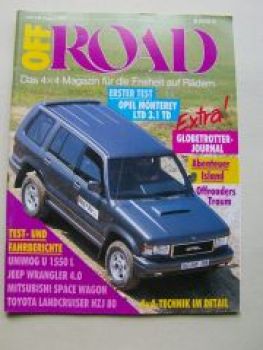 Off Road 8/1992 Opel Monterey LTD 3.1TD,Unimog U 1550L