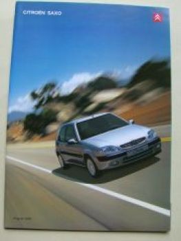 Citroen Saxo Prospekt August 2000 NEU +Furio +Preisliste