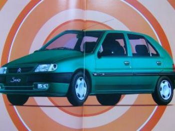 Citroen Saxo 3- und 5 Türer Prospekt Oktober 1998 NEU