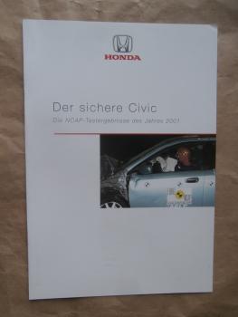 Honda Civic NCAP-Testergebnisse Crashtest 2001