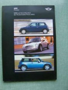 BMW Mini Pressemappe Paris 2002 One +Cooper+S R50 R53