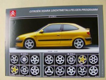 Citroen Xsara Leichtmetallfelgen-Programm August 1998