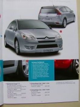 Citroen C4 Zubehör Prospekt Oktober 2008 NEU