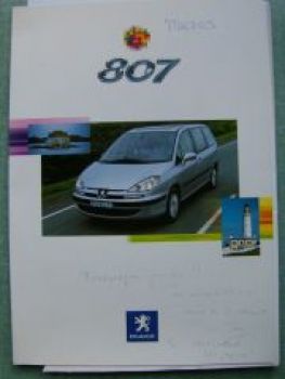 Peugeot Pressemappe 807 Großraum Fahrzeug 2003
