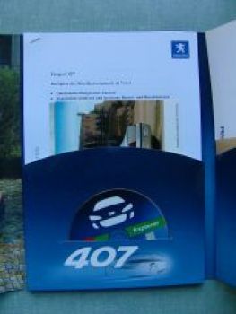 Peugeot Pressemappe 407 +CD +Fotos 2004