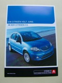 Citroen C3 Prospektblatt 2003 NEU