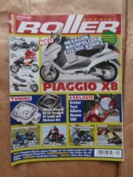 Roller Spezial Nr.1 Dezember/Januar 2004 Piaggio X8,Peugeot Elystar 125 ABS vs. Piaggio X9 125 Evolution