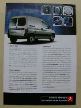 Citroen Berlingo Nutzfahrzeug Prospektblatt +Preis