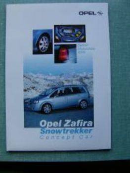 Opel Pressemappe Zafira Snowtrekker Concept Car Detroit 2000