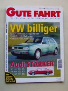 Gute Fahrt 3/1996 VW Golf3,Wendland A4,Caravelle T4 VR6