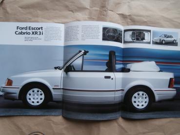 Ford Escort Cabrio XR3i +Ghia Februar 1986 Prospekt