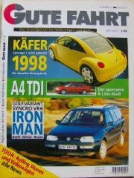 Gute Fahrt 1/1995 Audi RS2, A4 TDI, Golf3 Variant Syncro VR6