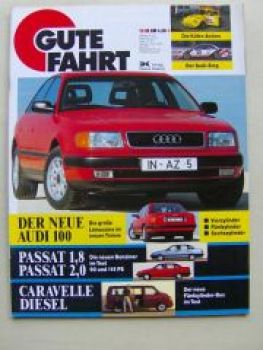 Gute Fahrt 12/1990 Audi 100 C4,DTM V8,T4 Caravelle Diesel