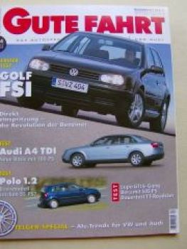 Gute Fahrt 4/2002 Golf4 FSI, TT Roadster, Porsche Cayenne (955)