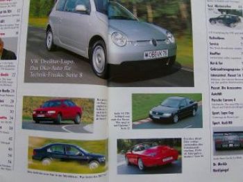 Gute Fahrt 11/1998 VW Lupo 3L TDI, A3 Quattro,911 C4 Cabrio (996