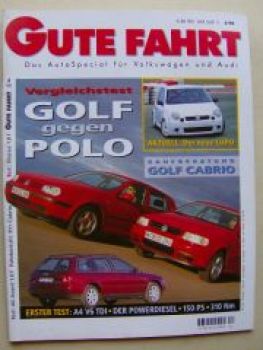 Gute Fahrt 4/1998 VW Golf gegen Polo,911 Cabrio (996),LT2.8TDI