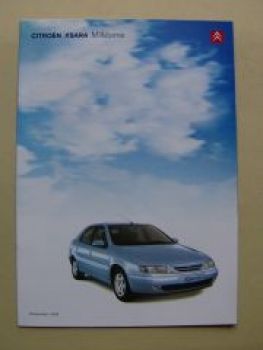 Citroen Xsara Millèsime Prospekt Dezember 1999 NEU